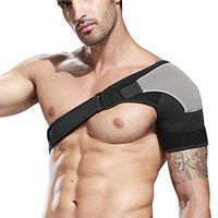 Xinqiao Shoulder Brace for Men and Women, Ajustable and Lightweight Neoprene Shoulder Support with Pressure Pad, Preven Injury, Speedds Up Recovery (Black)