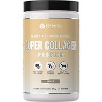 Top Notch Nutrition Super Collagen Protein Powder with Healthy Fat Blend Featuring Avocado Powder MCT Oil Powder Grass Fed Butter Powder Use in Smoothies as Coffee Creamer or in Baking and Recipes