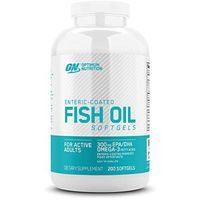 OPTIMUM NUTRITION Omega 3 Fish Oil, 300MG, Brain Support Supplement, 200 Softgels