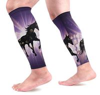 LEVEIS Unicorn Starburst Calf Compression Sleeves 1 Pair, Leg Performance Support for Shin Splint Calf Pain Relief Men & Women Guards Sleeves for Running Cycling