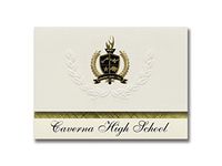 Signature Announcements Caverna High School (Horse Cave, KY) Graduation Announcements, Presidential style, Basic package of 25 with Gold & Black Metallic Foil seal