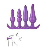 Womens Stimulator Best Idea for Gift T Shirt 4Pcs/Set Anales Trainer with T-bar Base - Amal Plug Beginner Starter Kit Toys for Women and Men Purple by Luseeo