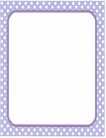 White & Purple Polka Dot Stationery Printer Paper 26 Sheets