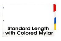 11x17 Index Tab Divider, 5 Tab, 2 Sets, (Multicolored) (Pre-Punched Holes)
