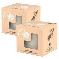 Aroma From Nature Vanilla Bean 3 oz AireCare Scented Candle - 2 Pack - Aromatherapy Candles - Home Fragrance - Apothecary Glass With Single Wick