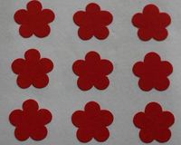 Minilabel 150 Labels, 10mm Flower Shape, Self-Adhesive Stickers, Shapes Red