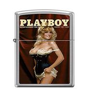 Zippo Playboy Cover February 1984 Pocket Lighter, Brushed Chrome