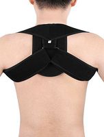 uxcell® Unisex Adjustable Back Posture Corrector Brace Shoulder Support Strap Size L
