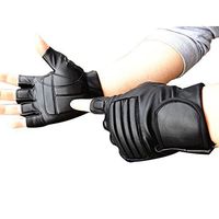 Bolayu Fashion Men Winter Leather Motorcycle Sports Outdoor Protection Fighting Gloves (Black)