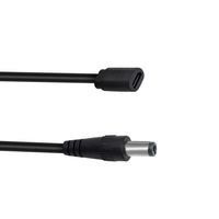 Duttel DC 5.5x2.5mm Male Plug to Micro USB 5pin Female Socket DC Power Adapter Cable （0.2m)