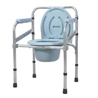 Medical Folding Commode Toilet, Non-Slip Bathroom Safety Chairs, for Senior with Commode Bucket and Splash Guard