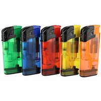 10 Pack Mini Transparent Electronic Lighter Refillable Gas Classic Lighters