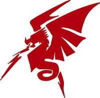 hBARSCI Fire Breathing Dragon Vinyl Decal - 5 Inches - for Cars, Trucks, Windows, Laptops, Tablets, Outdoor-Grade 2.5mil Thick Vinyl - Red