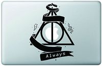 Deathly Hallows Symbol Always Quote Art Vinyl Decal Sticker Skin for Apple MacBook 13" inch Pro Retina Air Mac Laptop Design Artwork Stickers by Trendy Accessories