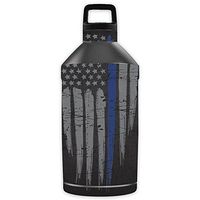 MightySkins Skin Compatible with OtterBox Elevation Tumbler 64 oz - Thin Blue Line | Protective, Durable, and Unique Vinyl wrap Cover | Easy to Apply, Remove, and Change Styles | Made in The USA