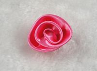 50pcs Satin Roses Sewing/Wedding/Appliques/DIY Lots U Pick (Watermelon Red)
