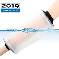 Adult Arm Cast Cover for Shower Bath, Waterproof Cast Protector Bag Keeps Bandage Dry, Arm Cast Sleeve Covers for Broken Hands, Wrists, Elbow, Fingers, Reusable Bandage Cast Protector (Black)