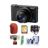 Sony Cyber-Shot DSC-RX100 VI Digital Camera with 24-200mm F2.8-F4.5 ZEISS T Zoom Lens - Bundle with 32GB SDHC U3 Card, Camera Case, Memory Wallet, Card Reader, Mac Software Package