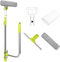 LXB Removable and Retractable U-Shaped Professional Window Cleaning Wiper Tool, Flexible and Retractable External Double-Sided Glass Squeegee Window Cleaning kit