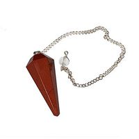 Red Jasper Multifaceted Crystal Pendulum. Good for Reiki and Crystal Healing.