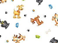 All Occasion Cello Gift Bags - 100 Count - Large - Dog Days