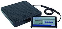 Detecto DR400 Portable Digital Receiving Scale,12" x 12", 400 lb. Capacity