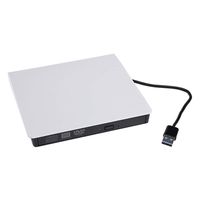 Ciyoon 2019 White Slim External USB 3.0 DVD RW CD Writer Drive Burner Reader Player for Laptop PC