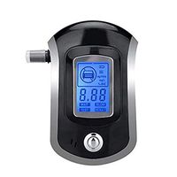 Breathalyzer Breath Alcohol Tester Professional Alcohol Detector LCD Digital Display with 5 Mouthpieces to Test Alcohol