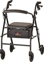 NOVA Vibe 6 Steel Rollator Walker, Black