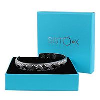 SISTO-X Slim Magnetic Copper Elegant Bangle/Bracelet with Chrome Finish by Sisto-X® Health 6 Magnets