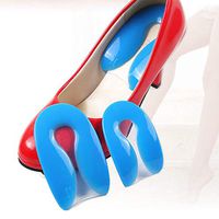 ZhiXu U-Shaped Heel Cushion, Silicone Gel Plantar Fasciitis Pad for Heel Spur/Instant Pain Relief (Medium)