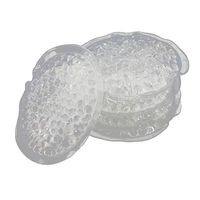 dailymall 5pcs Round Reusable Gel Heat Cold Pack Mask for Stress Sprain - Clear
