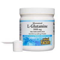 Natural Factors, Micronized L-Glutamine Drink Mix 5000 mg, Supports Healthy Muscle Tissue and Immune System Function, 8 oz (45 Servings)