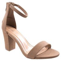 TOP Moda Womens Hannah Open Toe Casual Ankle Strap Sandals, Tan, Size 10.0