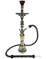 Khalil Mamoon 30” Shareef Oxidized Hookah – Premium Quality Shisha Smoking Pipe with an Elegant, Classic, and Modern Design – Guarantees Value for Money