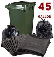 NP - Large Heavy-duty Trash Bags, 45 Gallon, 90 Count, Black (Black, 100)