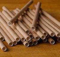 Kraft Paper Straws, Biodegradable Drinking Straws for Juice, Restaurants, Birthday, Wedding, Bridal/Baby Shower Decorations 250 pc (5.75", Kraft)