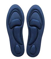Runee Memory Foam Comfort Insole - Help Against Plantar Fasciitis and Foot Pain. Cushioning Metatarsal, Arch Support and Heel Support (Navy, Large)