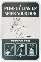 CROWN PRODUCTS Poopy Pouch Pet Waste Station Replacement Sign-700632