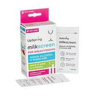 UpSpring Baby Milkscreen Alcohol Test Strips for Breastmilk, Quick, Accurate Alcohol Breastmilk Test Strips for Home Use for Breastfeeding Moms, 8 Pack