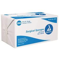 Dynarex 24332010 Gauze Sponge 12-ply 4 X 4 Inch 3243 Box Of 2000