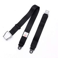 LRWSB Aluminum Alloy Aircraft Two-Point Seat Belt Amusement Equipment Automobile Seat Belt Polyester Can Manually Adjust Seat Belt Forklift Safety Belt
