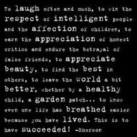 To laugh often - Emerson Black and White Magnet