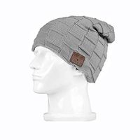 Bluetooth Beanie Hat,BearsFire Winter Outdoor Premium Knit Cap with Wireless Stereo Headphone Headset Earphone Speaker Mic Hands Free for Iphone Samsung Android Cell Phones,Christmas Gifts(Light gray)