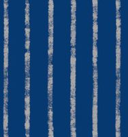 Bands of Silver & Navy Kraft Gift Wrap Roll 24" X 16'