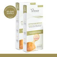 Embrace Scar Treatment, Silicone Sheets for New Scars with Active Scar Defense, Extra Large 6.3 Inch Sheets, 60 Day Supply (Recommended Treatment)