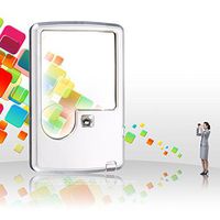 BESTSUN 3X 6X LED Illuminated Magnifier Card Shaped Reading Magnifying Glass, Silver