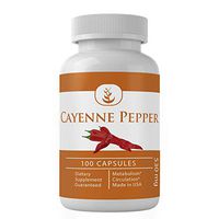 Cayenne Pepper (100 Capsules, 530 mg Serving) 100% Pure & Natural, No Magnesium Stearate or Rice Flour Fillers, Made in US, Non-GMO, Gluten-Free, Lab-Tested Quality, Circulation Support, Heart Health*