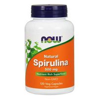 Natural Spirulina, 500 mg, 120 Vcaps by Now Foods (Pack of 5)