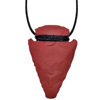Munchables Arrowhead Chewable Pendant - Chew Necklace (Henna Red)